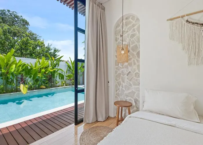 Mediterranean 2br Ellure Ember With Pool & Lush Garden Jimbaran